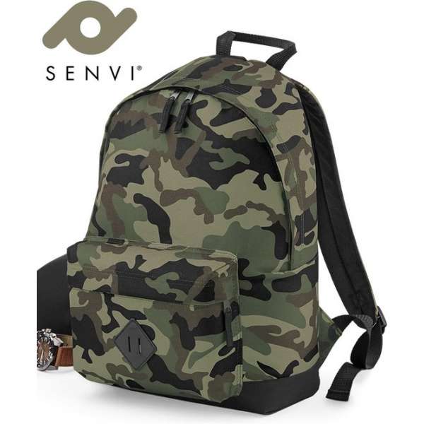 Senvi Stoere Rugzak Backpack Kleur Leger Camouflage Zwart 18 Liter