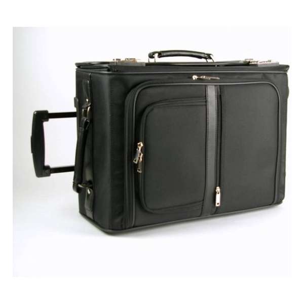 Zakelijke Handbagage Zwart - Laptopvak - Documentenvak - Businesstrolley - Pilotenkoffer