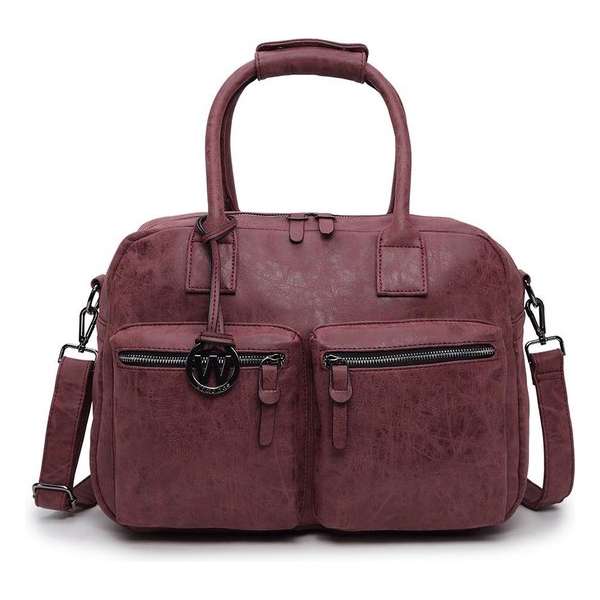 Wimona Alessia 1105 Schoudertas Laptoptas 15 inch Bordeaux