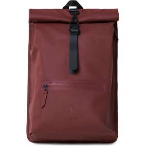 Rains Roll Top Rucksack Unisex - One Size - Rood