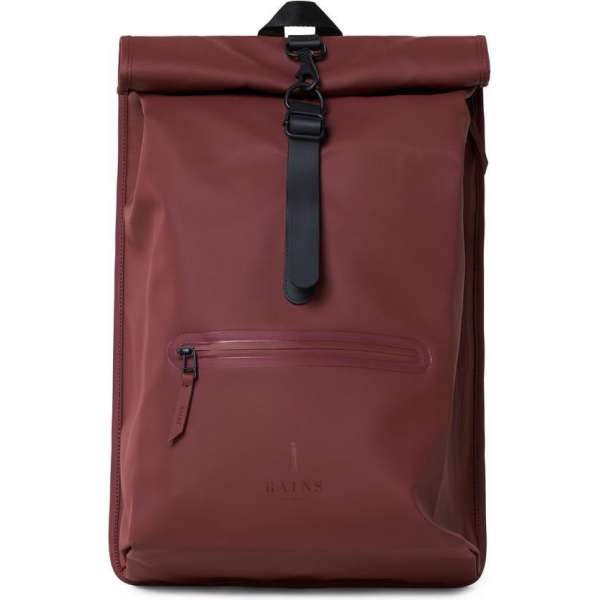 Rains Roll Top Rucksack Unisex - One Size - Rood