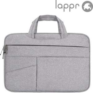 LAPPR® - Laptophoes - Laptopsleeve katoen - Laptoptas - Duurzaam - Bestseller- 13,3/14 inch - Grijs