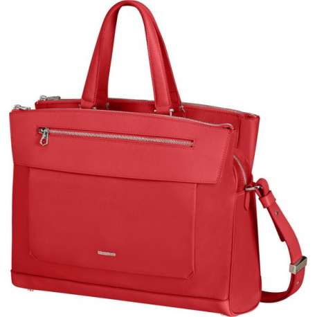 Samsonite Laptopschoudertas - Zalia 2.0 Bailhandle 3 vakken 14.1 inch Classic Red