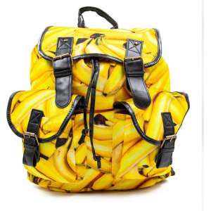 Rugzak bananen | kinder rugzak jongens voor school - rugtas meisje bananen - backpack schooltas - hoogte 40 cm