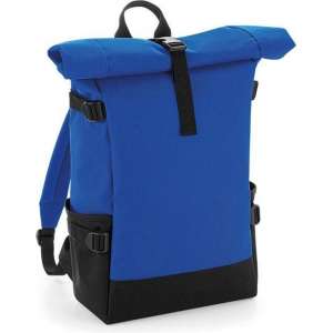 Block roll-top backpack, Kleur Bright Royal/ Black
