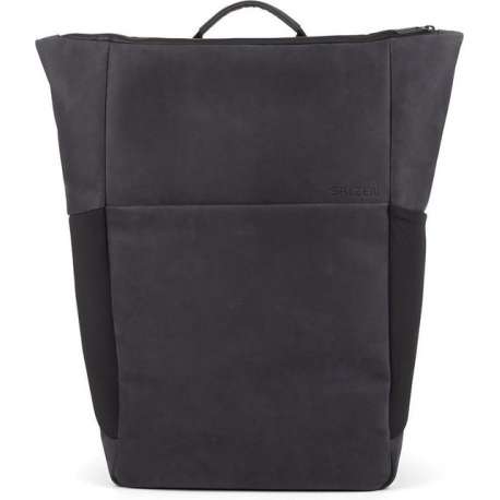 Salzen Vertiplorer Plain Backpack Leather Charcoal Black