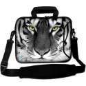 Sleevy 15,6 inch laptoptas witte tijger