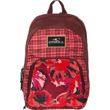 O'Neill Rugzak Wedge Backpack - Red Aop W/ Pink Or Purple - One Size
