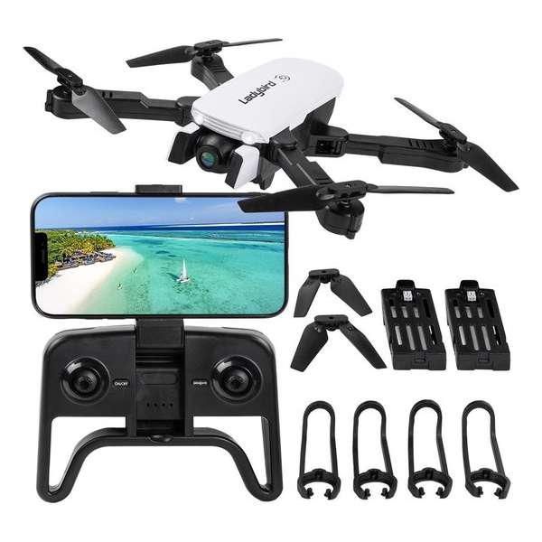 Drone - Wit - 4K Dual Camera - 5G Wifi FPV - Mini Drone -  Voor Buiten - Inklapbaar - Foto - Video - Extra Accu