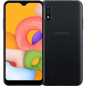 Samsung Galaxy A01 2020 | Dual-Camera | Dual-Sim | Zwart|SD Card 16GB + Hoesje + Beschermglass + Nederlandse Sim card