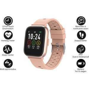 Denver SW-161 - Smartwatch - touchscreen sportwatch met hartslagmeter - Fitbit - Roze