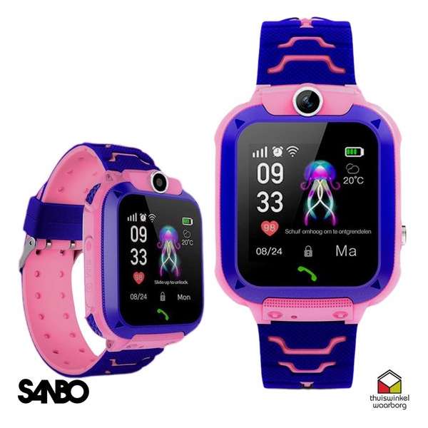 Sanbo Q17 - Kinder Smartwatch - Roze - GPS & WiFi - kinderen - smartwatches - gps tracker -