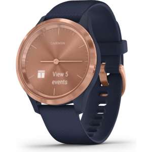 Garmin Vivomove 3S - hybride smartwatch - 39 mm - Goud/blauw