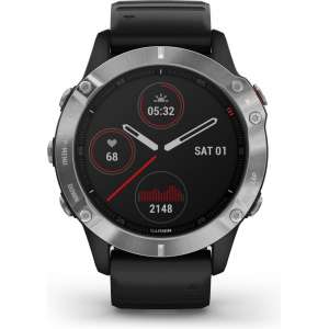 Garmin Fenix 6 - multisport horloge - 47 mm - Zilver/zwart