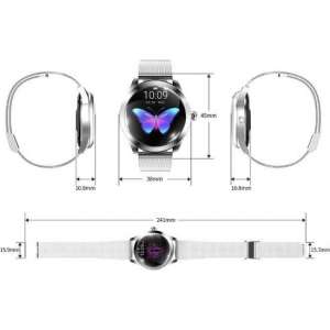 DrPhone L10 Series – Vrouwen Smartwatch + Stappenteller – Milanese Band – Goud
