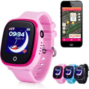 GPS tracker horloge kind junior AQUA Wifi Camera Roze [IP 67 Waterdicht]