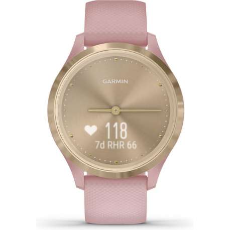 Garmin Vivomove 3S - hybride smartwatch - 39 mm - Goud/roze