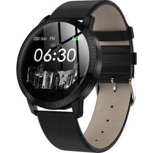 OPTIBLE® Volta - Smartwatch - Heren en Dames - Zwart - Leer
