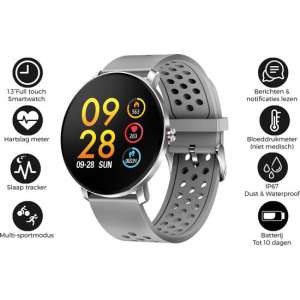 Denver SW-171 / Smartwatch / Bluetooth Sportwatch met hartslagmeter / Social activity / iOS & Android / Grijs