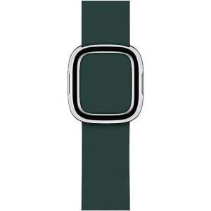 Apple Watch 40 mm modernes Leder Armband waldgrün - small