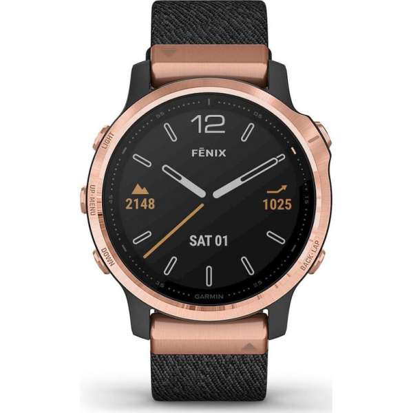 Garmin 010-02159-37 Fenix 6s Smartwatch Dames Black/rosé sapphire