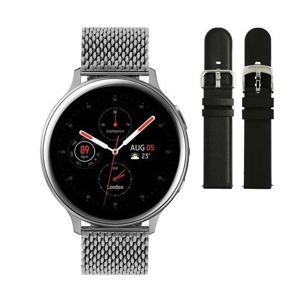 Samsung Galaxy Watch Active2 - Staal - Milanese Band - 44mm - Special Edition - Zilver