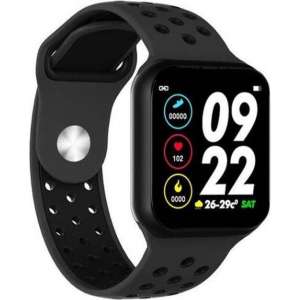 DrPhone SW1 - Smartwatch - Sporthorloge Fitness - SlaapTracker - Notificaties - Bloeddrukmeter + Smartphone Applicatie - Zwart