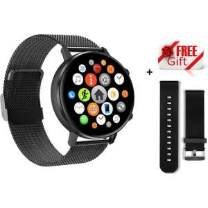 SmartWatch-Trends S96 - Smartwatch met Bloeddrukmeter - Zuurstofmeter - Zwart Metalen Band