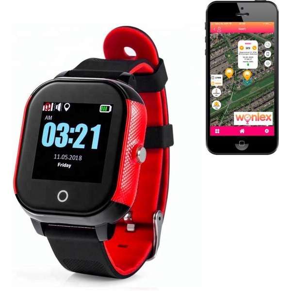 GPS tracker horloge kind junior & Senior Aqua Wifi Sports zwart [IP67 waterdicht]