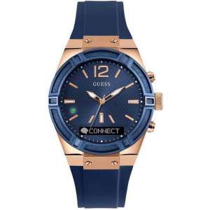 GUESS Watches Unisex horloge C0001M1 - siliconen - blauw - Ø 45 cm