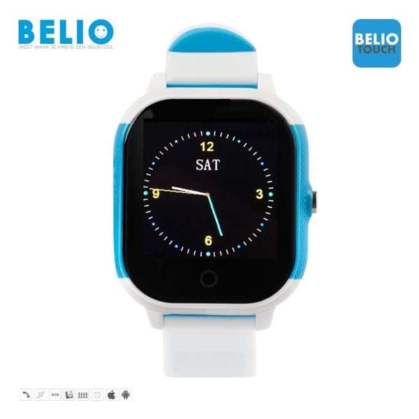 BELIO©TOUCH – GPS horloge kind – Wit/Blauw