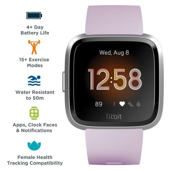 Fitbit Versa Lite - Smartwatch - Lila