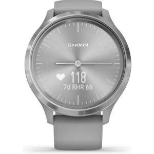 Garmin Vivomove VIVOMOVE3 - hybride smartwatch - 44 mm - Zilver/grijs