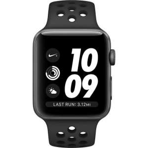 Apple Watch Series 3 Nike+ Smartwatch 38mm Spacegrijs Aluminium / Antraciet Zwart Sportband