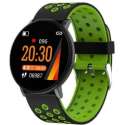 Belesy® - Smartwatch -  Stappenteller - Zwart/Groen -