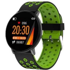 Belesy® - Smartwatch -  Stappenteller - Zwart/Groen -