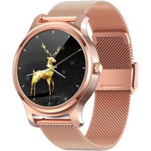 OPTIBLE® Papillon - Smartwatch - Heren - Dames - Goud - Metaal