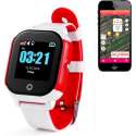 GPS tracker horloge kind junior & Senior Aqua Wifi Sports rood wit SOS bellen [IP67 waterdicht] incl. SIM-kaart