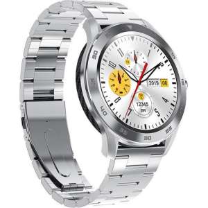 Belesy® Connection - Smartwatch - Horloge - 1.3 inch - Kleurenscherm - Full Touch - Bluetooth Bellen - Zilver - Staal