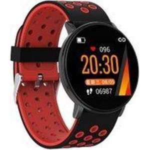 Belesy® - Smartwatch - Stappenteller - Zwart/Rood