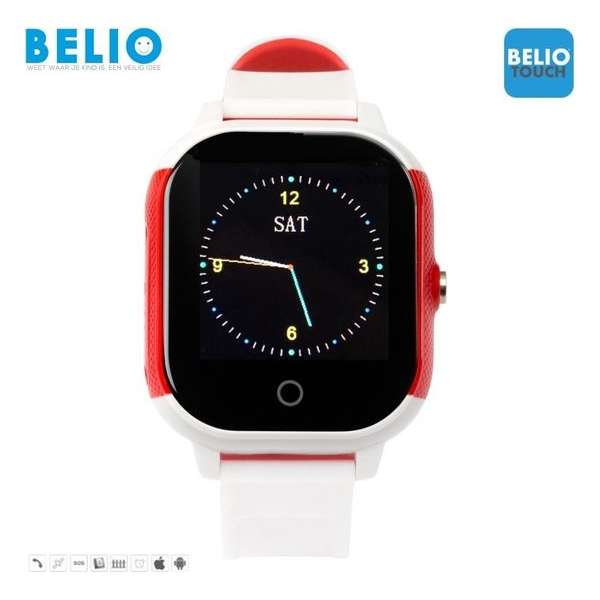 BELIO©TOUCH – GPS horloge kind – Wit/Rood