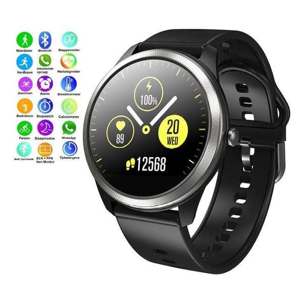 Belesy® Dual – Smartwatch- Zwart