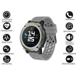 Denver SW-510 - Bluetooth smartwatch met GPS functie - activity tracker - hartslagmeter - Fitbit - Grijs