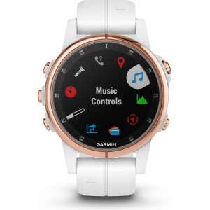 Garmin fenix 5S Plus Saffier - GPS Smartwatch - 42 mm - Wit Rosegoud