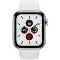 Apple Watch Series 5 GPS + Cell 44mm Steel Case White Sport Band