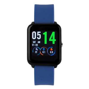 Axcent smartwatch met een blauw rubberen band