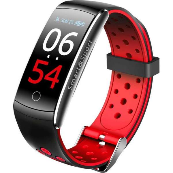 Smarty SW003B Smart Watch - Sport horloge - Activitytracker - Rood/Zwart