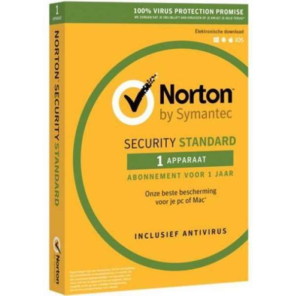 Norton Security Standard 3.0 - Nederlands / 1 Apparaat / 1 Jaar / Windows / Mac / iOS / Android