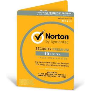 Norton Security Premium 2019 10 Apparaten | 1 jaar | Met 25GB Backup | Windows / Mac / iOS / Android