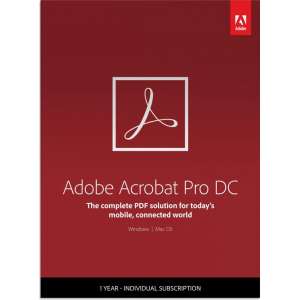 Adobe Acrobat Pro DC - 1 Apparaat - 1 Jaar - Multi Languages - Windows / Mac Download